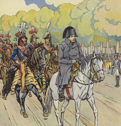 Napoleon I z Francji, nazywany „Małym Kapralem” (kolor lito) autorstwa pseudonym for Onfray de Breville Jacques Job