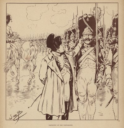 Napoleon i jego Grenadierzy (lito) autorstwa pseudonym for Onfray de Breville Jacques Job