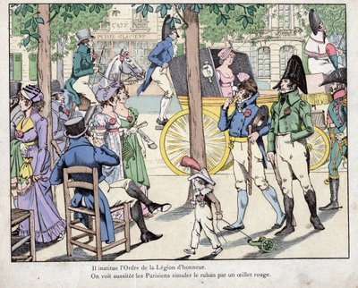 Napoleon ustanawia Order Legii Honorowej - autorstwa pseudonym for Onfray de Breville Jacques Job