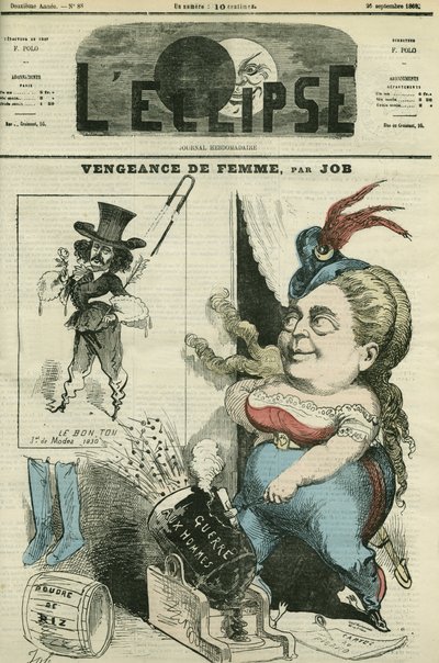 Olympe Audouard (1830-1890), francuska feministka i jego wróg Jules Barbey d