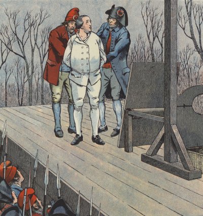 Egzekucja króla Francji Ludwika XVI, 1793 autorstwa pseudonym for Onfray de Breville Job