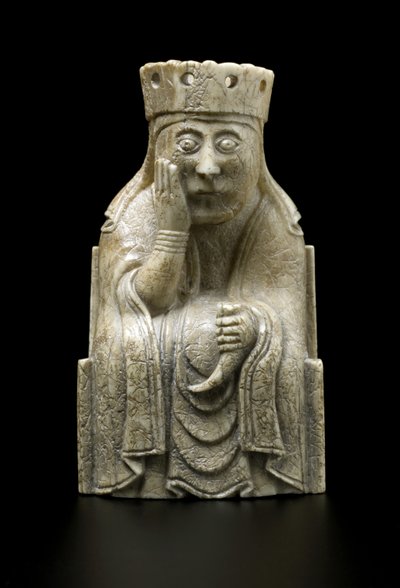 Lewis Chesspiece - Królowa (kość słoniowa morsa) autorstwa school Scandinavian