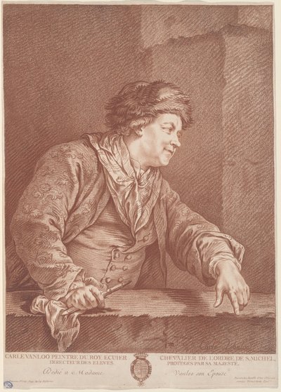 Carle Van Loo autorstwa the Elder Gilles Demarteau after Carle Van Loo