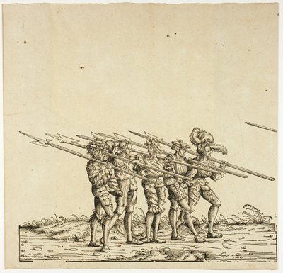 Halabardnicy z triumfalnej procesji Maksymiliana autorstwa the Elder Hans Burgkmair