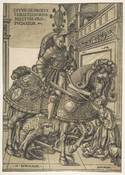 Święty Jerzy na koniu, 15081518. autorstwa the Elder Hans Burgkmair