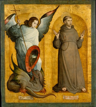 Święci Michał i Franciszek, ca. 1505-9. autorstwa the Elder Juan de Flandes