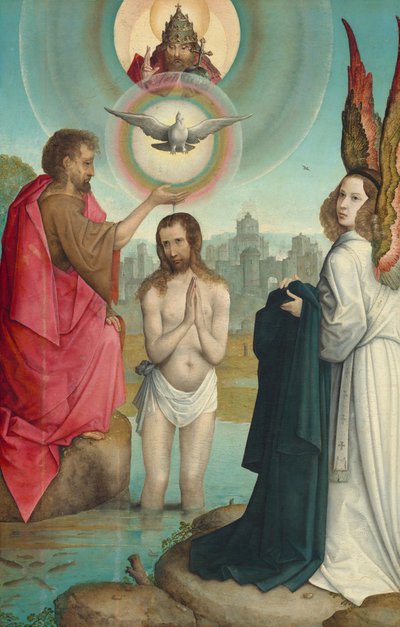 Chrzest Chrystusa, c. 15081519. autorstwa the Elder Juan de Flandes