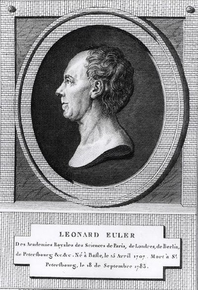 Portret Leonarda Eulera (1707-83) (rycina) (zdjęcie czarno-białe) autorstwa the Younger Dupin