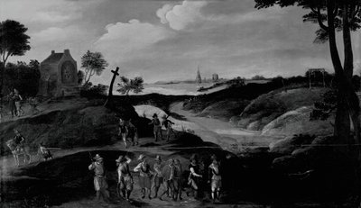 Pejzaż z postaciami, c. 160025. autorstwa the younger Joos de Momper