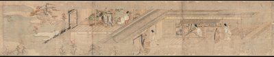 Narracyjny zwój obrazkowy o miłości Romans dworzanina i dziewczyny w Sumiyoshi autorstwa Unknown artist