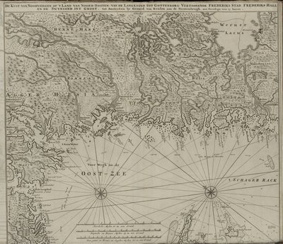 Norweski bokmål: Mapa z kolekcji map Biblioteki Narodowej. Mapa jest wydawana w () i pokazuje autorstwa van Keulen