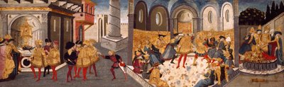 Zabójstwo i pogrzeb Juliusza Cezara, 145560 autorstwa workshop of Apollonio di Giovanni