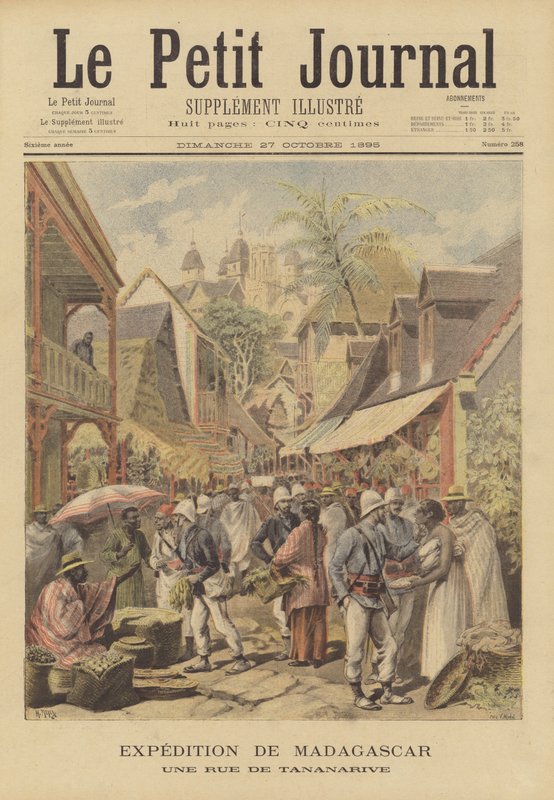 Francuska wyprawa na Madagaskar. Ulica w Antananarywa autorstwa French School