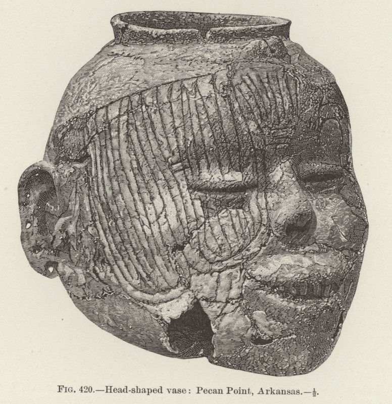 Wazon w kształcie głowy: Pecan Point, Arkansas (grawerowanie) autorstwa (after) American School