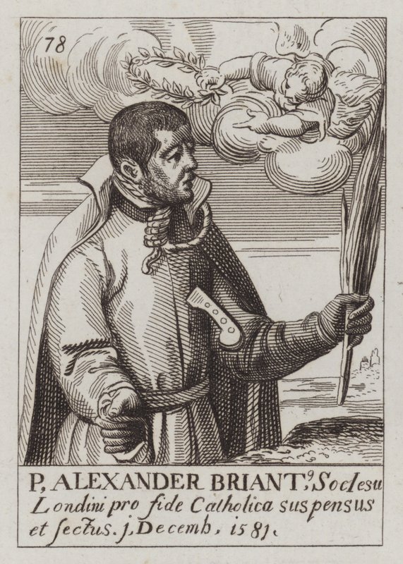 Alexander Briant, angielski jezuita i męczennik katolicki (rycina) autorstwa (after) English School