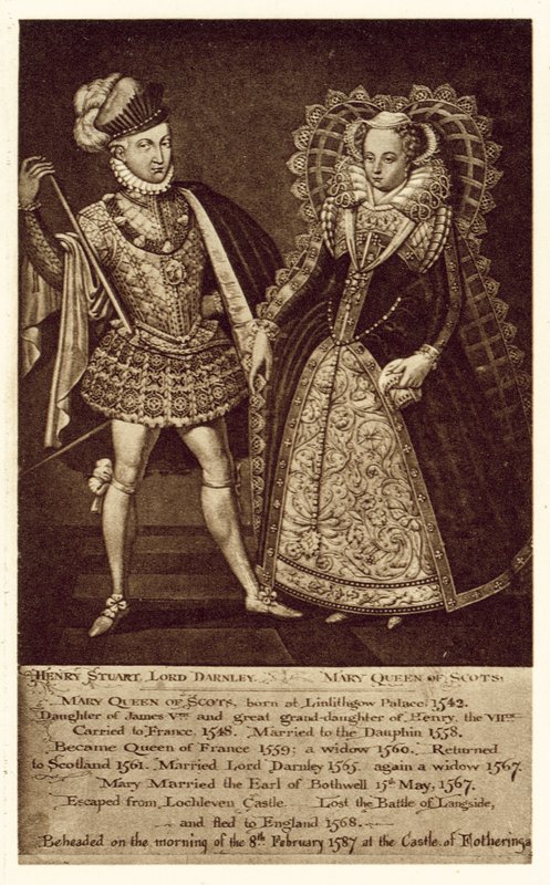 Henry Stuart Lord Darnley, Mary Queen of Scots (lito) autorstwa (after) English School