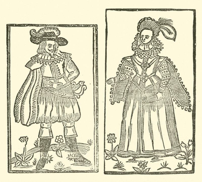 Ilustracja do Ballad Roxburghe (drzeworyt) autorstwa (after) English School