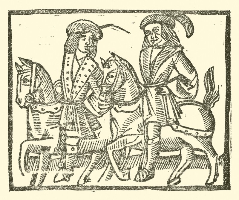 Ilustracja do Ballad Roxburghe (drzeworyt) autorstwa (after) English School