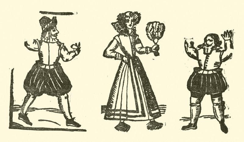 Ilustracja do Ballad Roxburghe (drzeworyt) autorstwa (after) English School