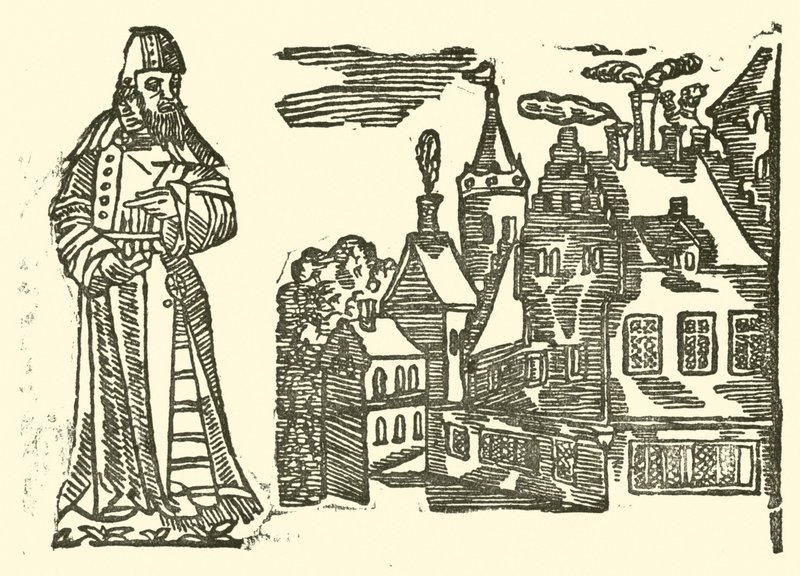 Ilustracja do Ballad Roxburghe (drzeworyt) autorstwa (after) English School