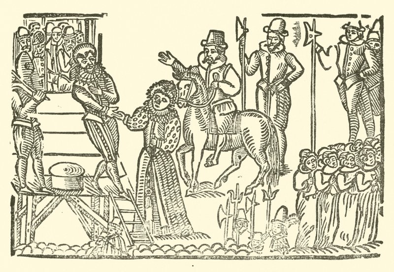 Ilustracja do Ballad Roxburghe (drzeworyt) autorstwa (after) English School