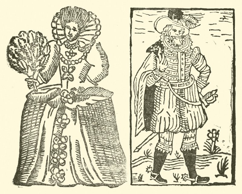 Ilustracja do Ballad Roxburghe (drzeworyt) autorstwa (after) English School