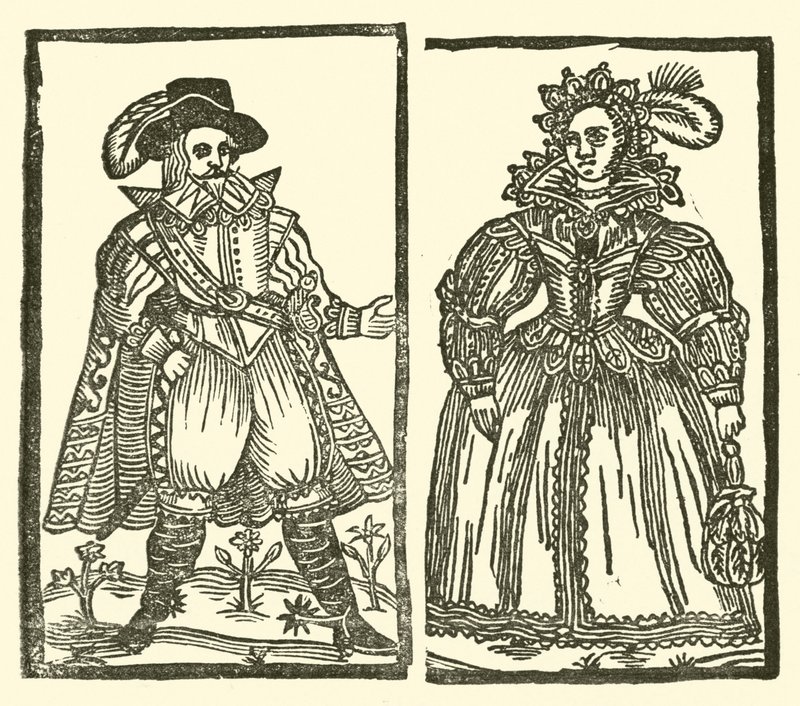 Ilustracja do Ballad Roxburghe (drzeworyt) autorstwa (after) English School