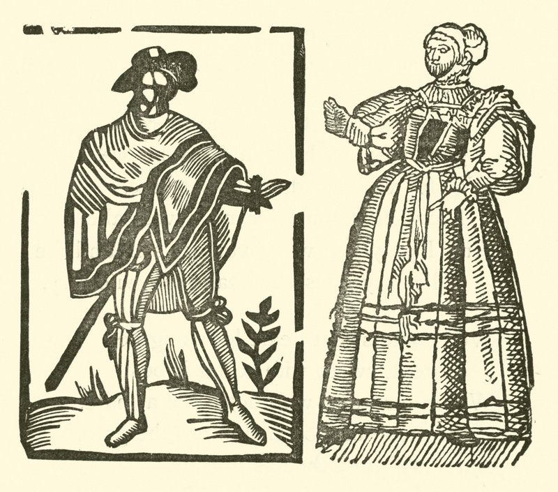 Ilustracja do Ballad Roxburghe (drzeworyt) autorstwa (after) English School