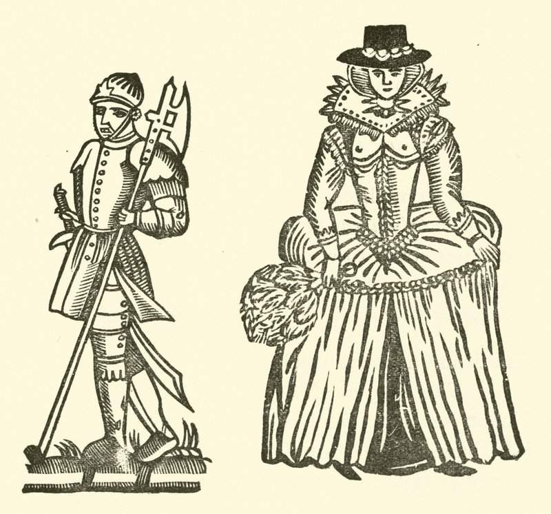Ilustracja do Ballad Roxburghe (drzeworyt) autorstwa (after) English School
