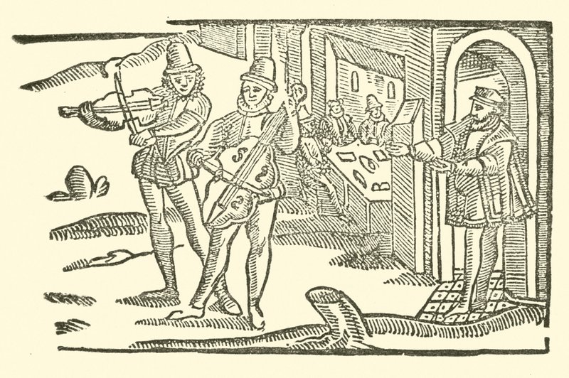 Ilustracja do Ballad Roxburghe (drzeworyt) autorstwa (after) English School
