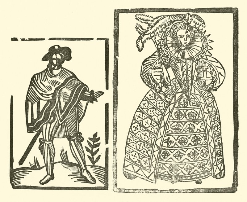 Ilustracja do Ballad Roxburghe (drzeworyt) autorstwa (after) English School