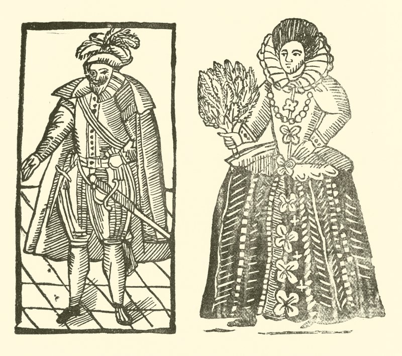 Ilustracja do Ballad Roxburghe (drzeworyt) autorstwa (after) English School