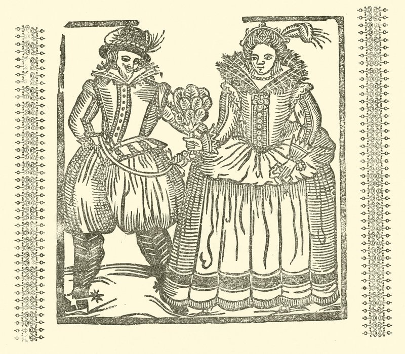 Ilustracja do Ballad Roxburghe (drzeworyt) autorstwa (after) English School