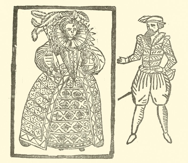 Ilustracja do Ballad Roxburghe (drzeworyt) autorstwa (after) English School