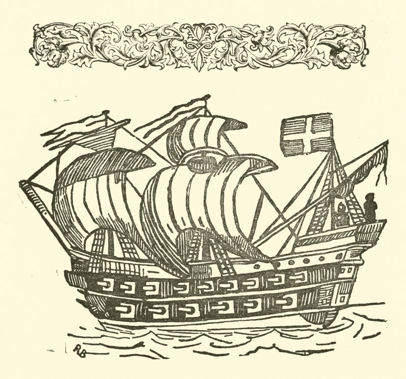 Ilustracja do Ballad Roxburghe (drzeworyt) autorstwa (after) English School