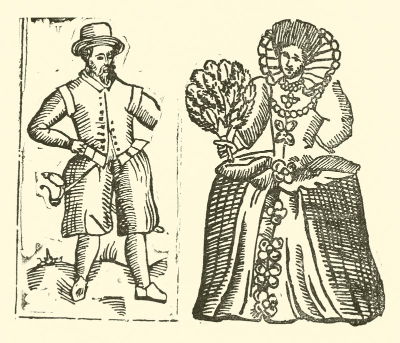 Ilustracja do Ballad Roxburghe (drzeworyt) autorstwa (after) English School