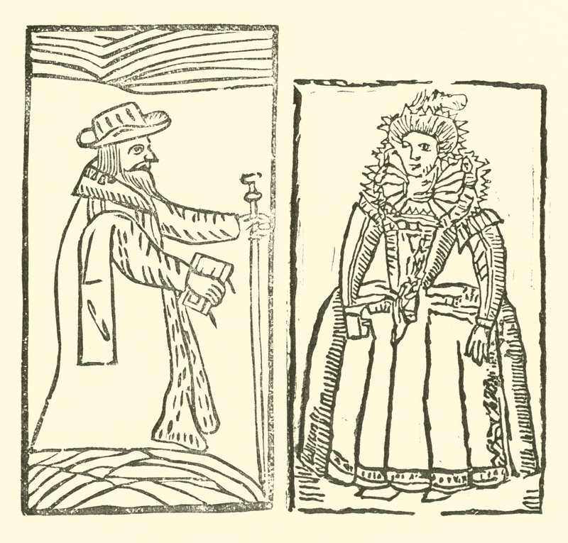 Ilustracja do Ballad Roxburghe (drzeworyt) autorstwa (after) English School