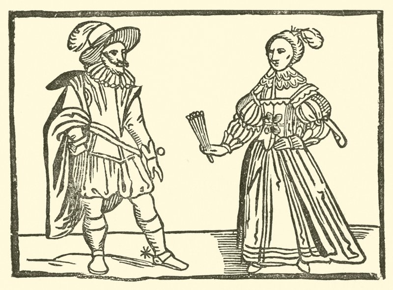 Ilustracja do Ballad Roxburghe (drzeworyt) autorstwa (after) English School