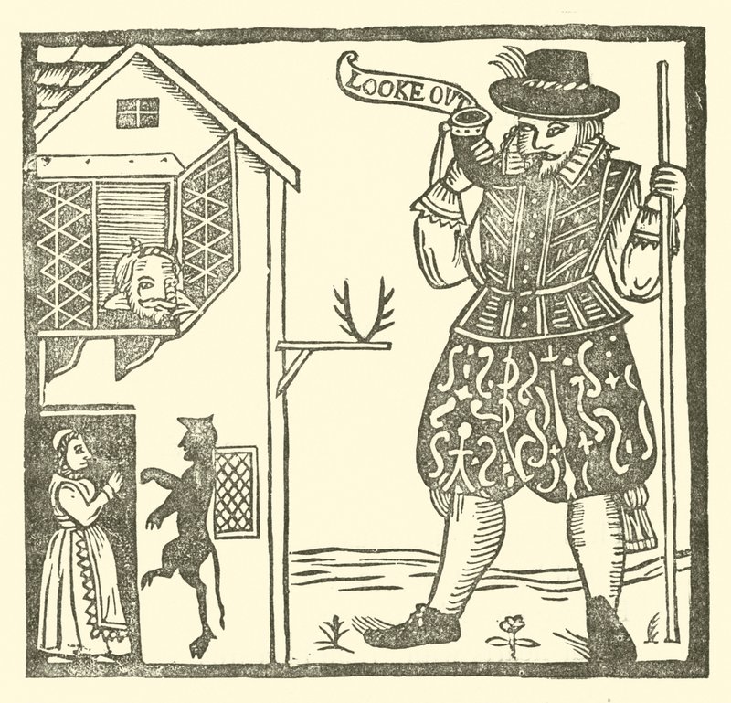 Ilustracja do Ballad Roxburghe (drzeworyt) autorstwa (after) English School