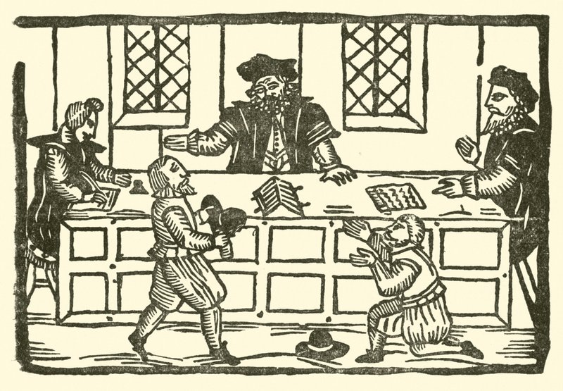 Ilustracja do Ballad Roxburghe (drzeworyt) autorstwa (after) English School