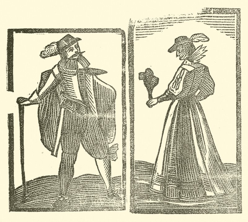 Ilustracja do Ballad Roxburghe (drzeworyt) autorstwa (after) English School