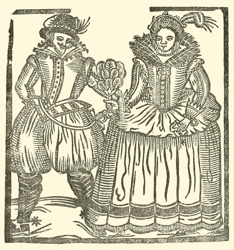 Ilustracja do Ballad Roxburghe (drzeworyt) autorstwa (after) English School
