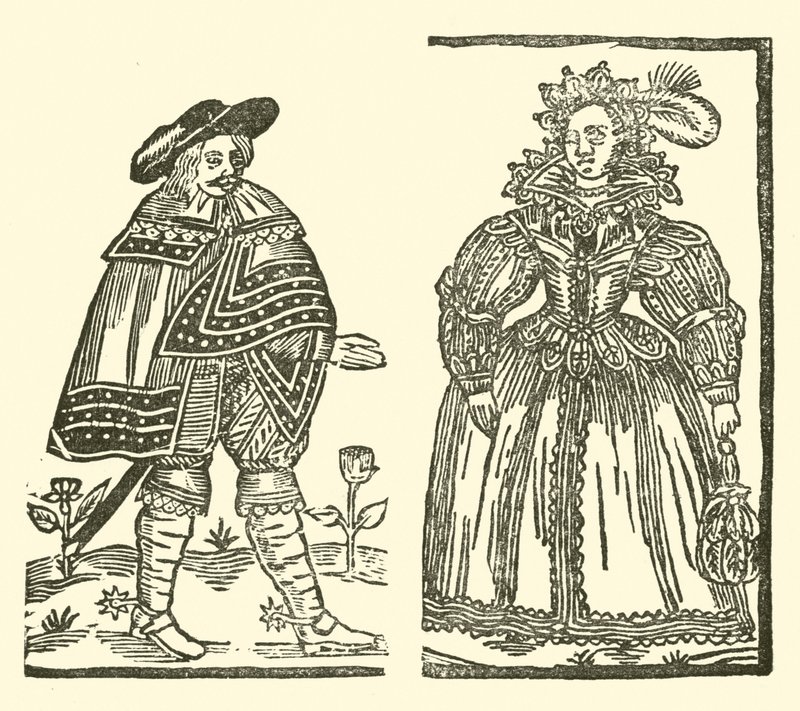Ilustracja do Ballad Roxburghe (drzeworyt) autorstwa (after) English School