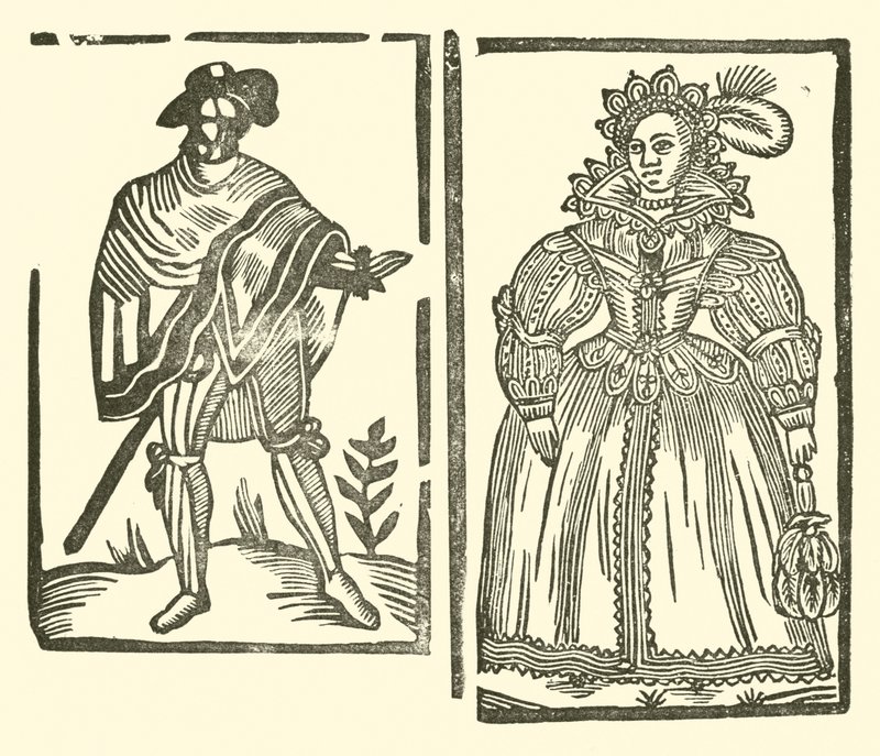 Ilustracja do Ballad Roxburghe (drzeworyt) autorstwa (after) English School