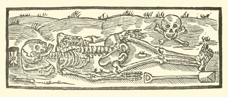 Ilustracja do Ballad Roxburghe (drzeworyt) autorstwa (after) English School