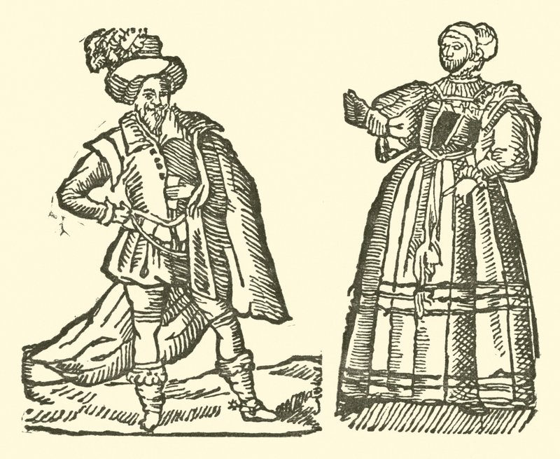 Ilustracja do Ballad Roxburghe (drzeworyt) autorstwa (after) English School