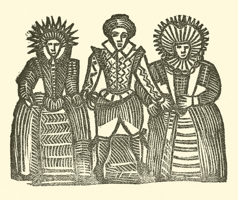 Ilustracja do Ballad Roxburghe (drzeworyt) autorstwa (after) English School