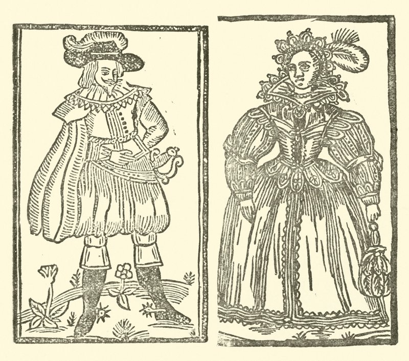 Ilustracja do Ballad Roxburghe (drzeworyt) autorstwa (after) English School