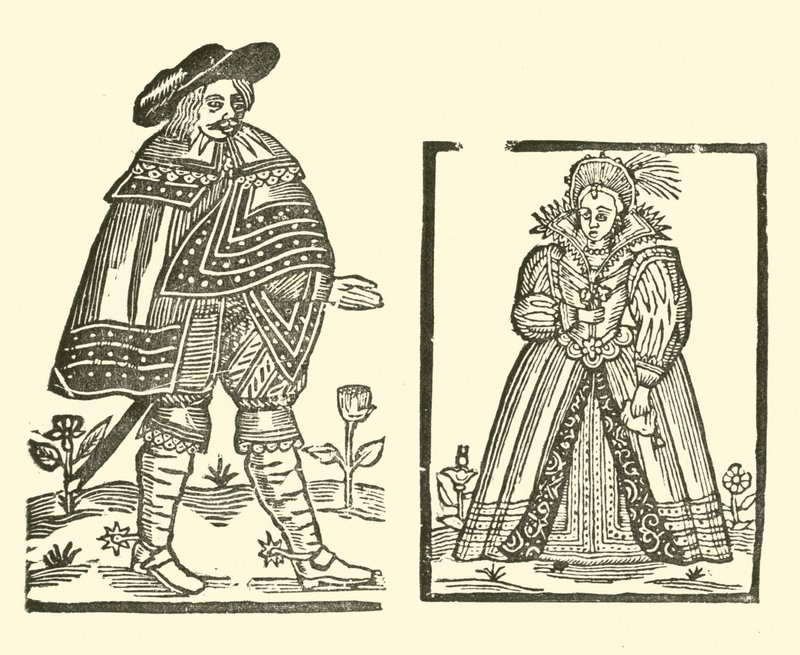 Ilustracja do Ballad Roxburghe (drzeworyt) autorstwa (after) English School