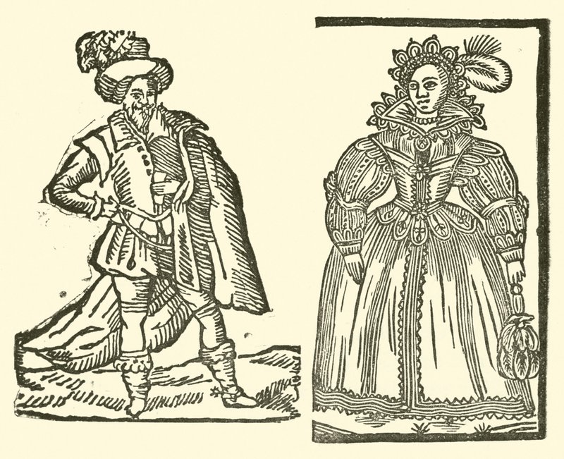 Ilustracja do Ballad Roxburghe (drzeworyt) autorstwa (after) English School
